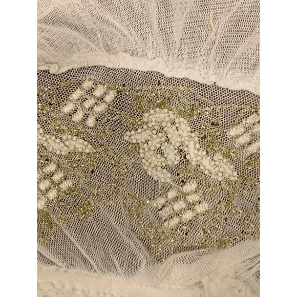 Free People Beaded Mesh Summer Top Boho Artsy Rustic Luxury Beach Casual Travel - Picture 7 of 9